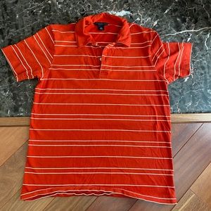 5/$25 Banana Republic Striped Polo Orange Sz S